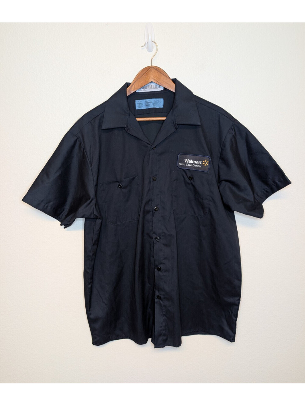 Cintas - Men's XL -SS Walmart Auto Care Center Employee  Blue Button Up Shirt